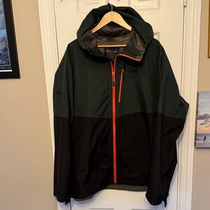 Outdoor Research Foray II Green and Black Raincoat